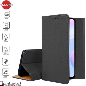 Grynos odos Telone dėklas - juodas (Xiaomi Redmi 9A)